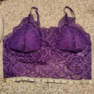 Bralette, never worn, vibrant violet